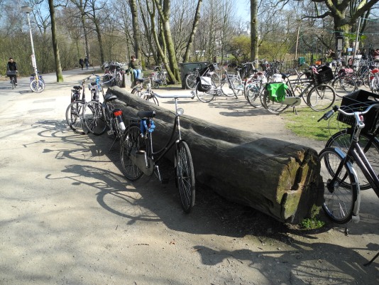 Faire du bois mort un mobilier urbain (Amsterdam, Pays-Bas)